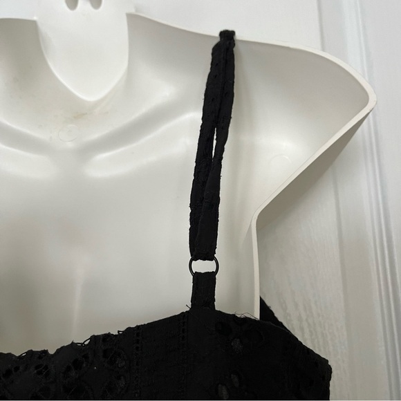 Sanctuary Eyelet Sleeveless Black Mini Dress - Picture 3 of 9